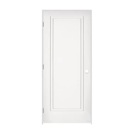 Codel Doors 26" x 80" x 1-3/8" Primed 1-Panel 2-Step Interior Shaker 4-9/16" RH Prehung Door w/Brshd Chrome Hngs 2268pri8491RH26D4916